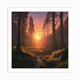 808095 Pictures Of A Forest At Sunset Xl 1024 V1 0 Art Print