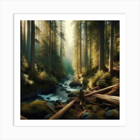 Forest Stream 5 Art Print