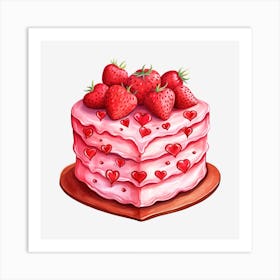 Strawberry Cake 16 Art Print