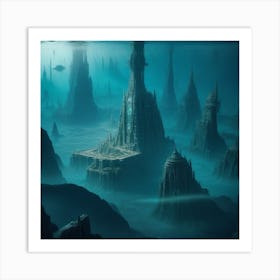 Underwater City NEW YORK Art Print