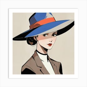 Woman in a Hat 19 Art Print