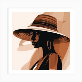 Woman In A Hat 47 Art Print