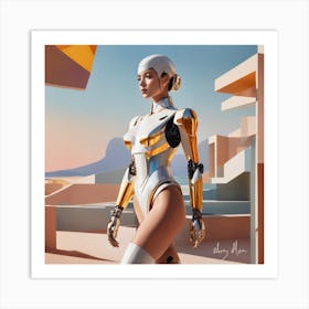 Futuristic Woman Art Print