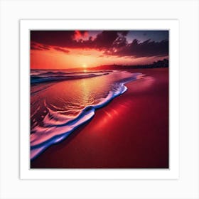 Sunset On The Beach 838 Art Print