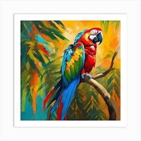 Colorful Parrot Art Print