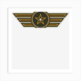 Us Air Force Star Badge Art Print