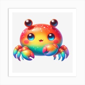 Rainbow Crab Art Print