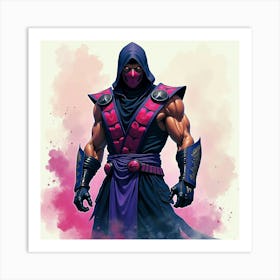 Mortal Kombat Ninja Fighter Concept Art (500) Art Print