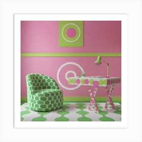 Polka Dot Room Art Print