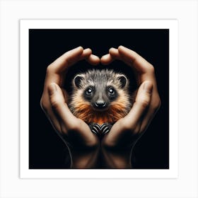 Heart Of A Raccoon Art Print