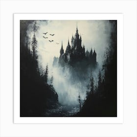 Castle In The Mist Art Art Print