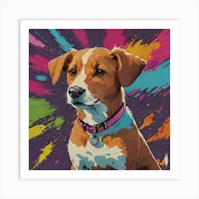 Splatter Dog Art Print