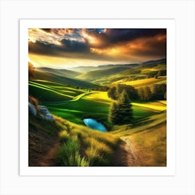 Sunset In The Countryside 16 Art Print