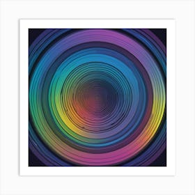 Rainbow Spiral Vector Art Print