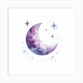 Purple moon 5 Art Print