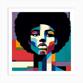 Afro Girl Art Print