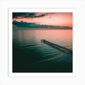 Sunset At The Beach Art Print