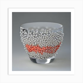 Glass Bowl With Pearls Art Print