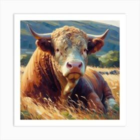 Guernsey Bull Art Print