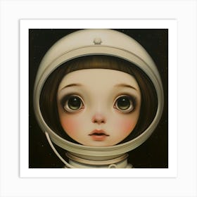 Girl In Space Art Print