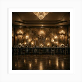 Deco Wedding Reception Art Print