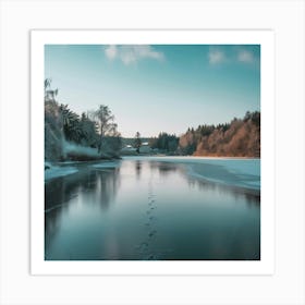 Winter Landscape - Winter Stock Videos & Royalty-Free Footage Art Print