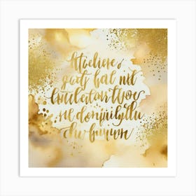 Gold Calligraphy Art Print