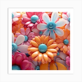 Colorful Flowers 24 Art Print