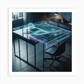 Futuristic Desk 2 Art Print