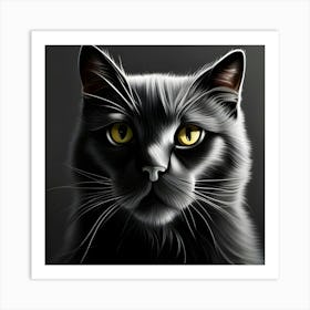 Black Cat Art Print