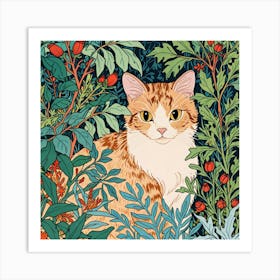 Cat In The Garden 8 Art Print