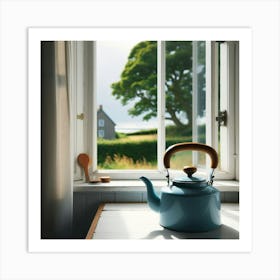 Teapot On Window Sill Art Print