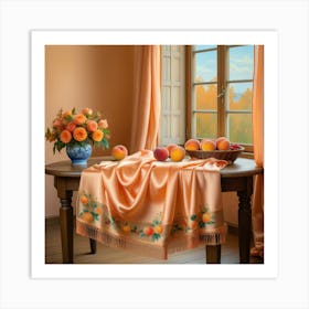 Peach Painting Art Print