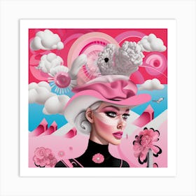 Pink Hat Art Print