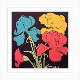 Sweet Pea 2 Pop Art Illustration Square Art Print