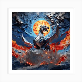 Dragon In The Sky Art Print