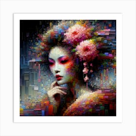 Creativel Geisha Illustration 185 Art Print