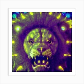 Lion Face Art Print