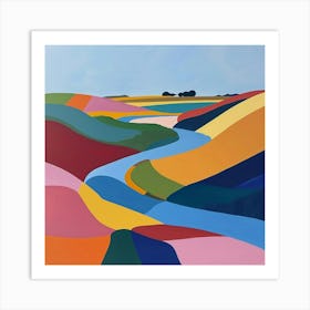 Colourful Abstract The Broads England 1 Art Print