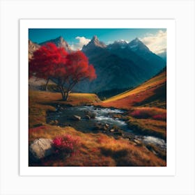 Autumn In The Mountains Art Print