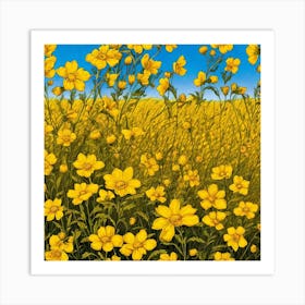 Yellow Cosmos 1 Art Print