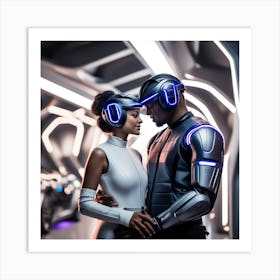 Futuristic Couple 158 Art Print