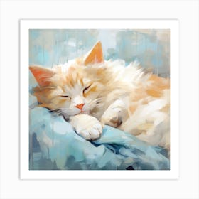 Sleepy Cat Art Print