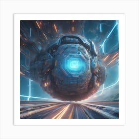 Futuristic Spaceship 3 Art Print