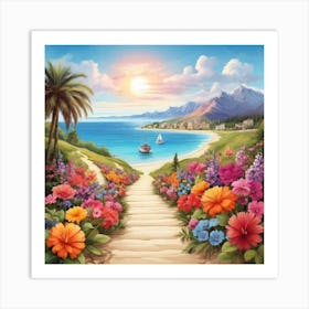 Way To The Beach Art Print