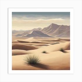 Georgia O'Keeffe inspired desert landscape 2 Art Print