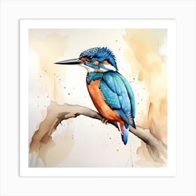 Kingfisher Watercolour Art Print