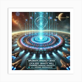 A Sci Fi Scene Diplomatic Singularity Device Gravity Well Art Print