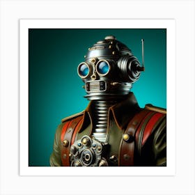 Steampunk Robot Art Print