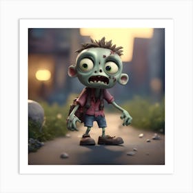 Zombie Boy Art Print